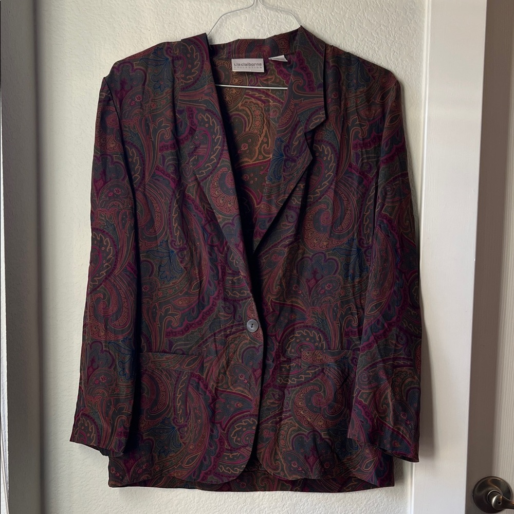 Liz Claiborne Paisley Blazer in Multicolor